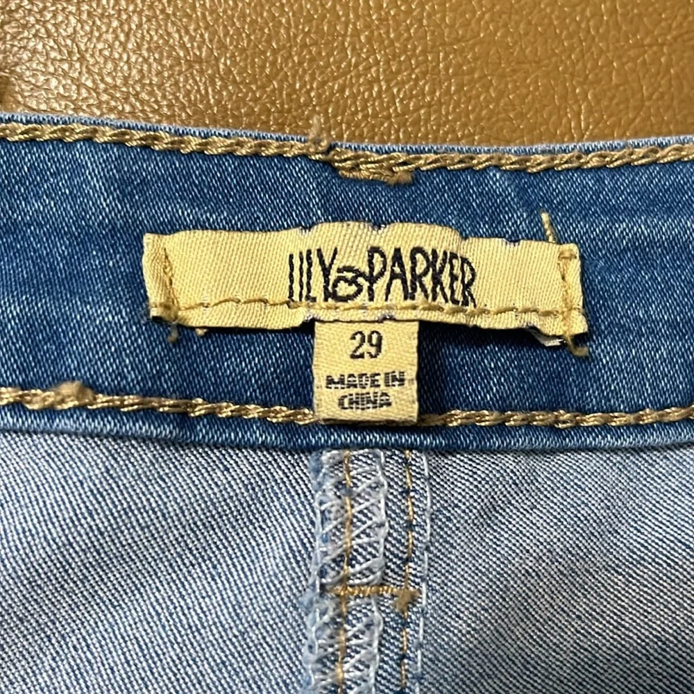 5/$25 LILY & PARKER | Floral Embroidered Denim Skirt - Picture 5 of 6